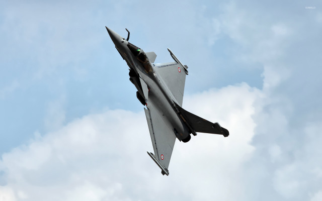 Fighter jet cloudy sky red #12 free wallpaper - medium preview image