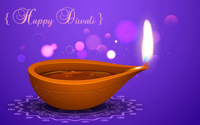 Diya candle diwali purple sky free wallpaper - medium preview image