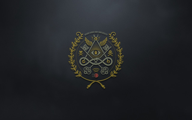Black gold emblem triangle eye free wallpaper - medium preview image