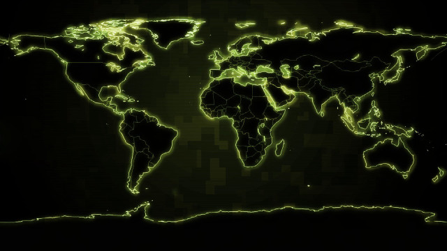 World map green glow black free wallpaper - medium preview image