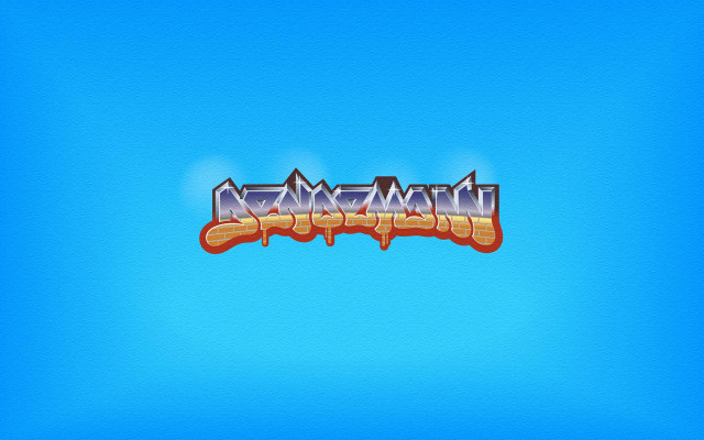 Blue background graffiti middle blue free wallpaper - medium preview image