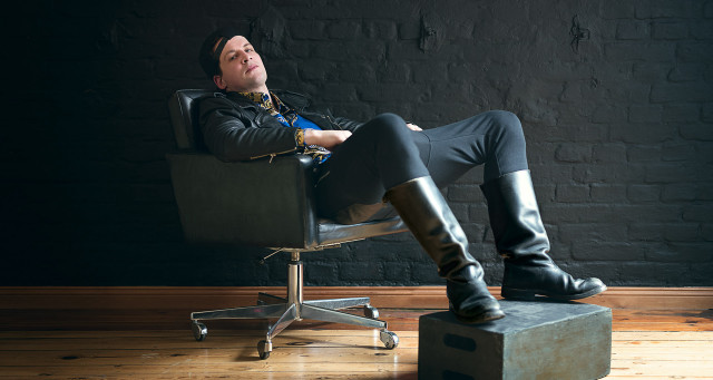 Man sitting chair legs crossed #5 free wallpaper - medium preview image