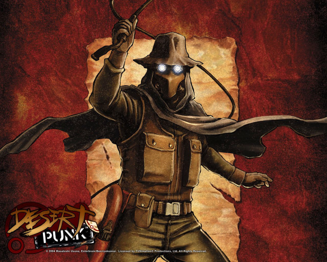 Man gasmask knife cape portrait free wallpaper - medium preview image