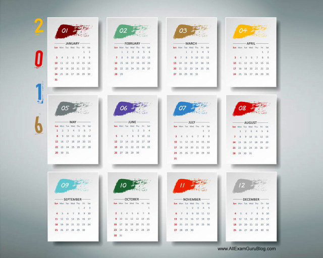 Colorful calendar pen in middle free wallpaper - medium preview image