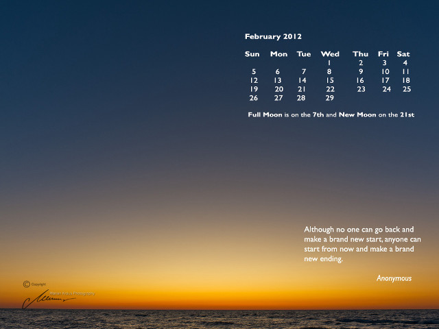 Calendar sunset quote month ahead free wallpaper - medium preview image