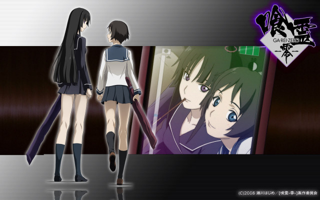Anime girls mirror back view #2 free wallpaper - medium preview image