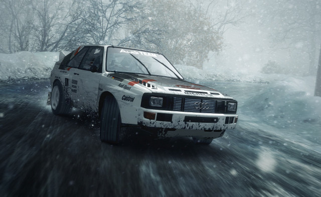 White truck snowy forest military free wallpaper - medium preview image