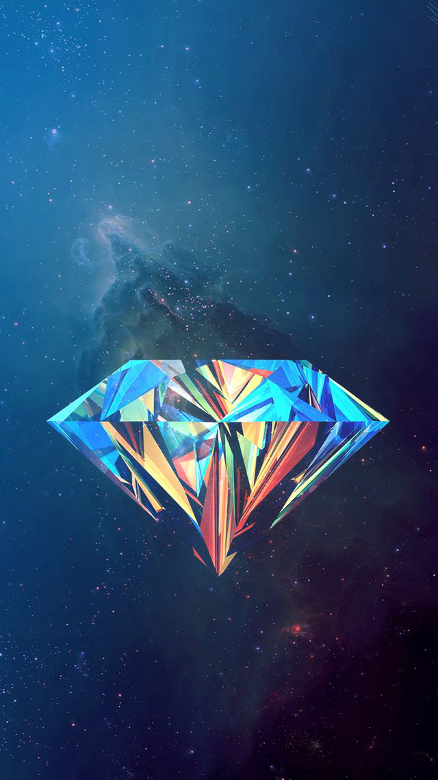 Colorful diamond floating stars blue free wallpaper - medium preview image