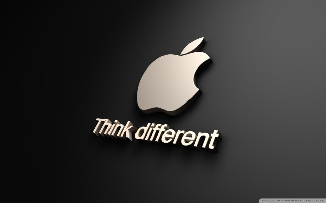 Apple logo think different black free wallpaper - medium preview image