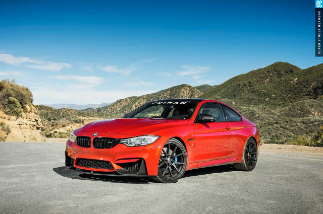 Red bmw car parking lot free wallpaper - medium preview image