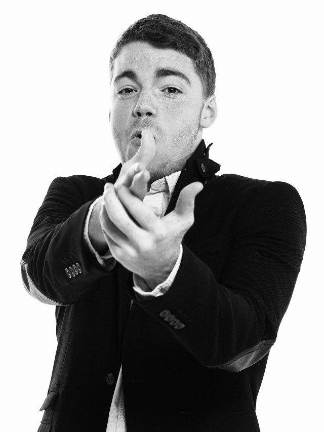 Man suit pointing finger camera free wallpaper - medium preview image