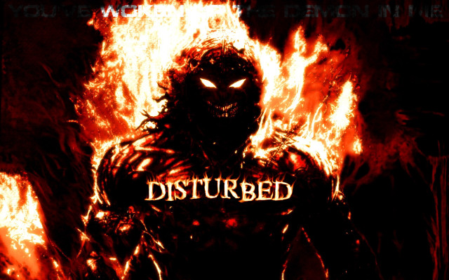 Demonic man fire background disturbed free wallpaper - medium preview image