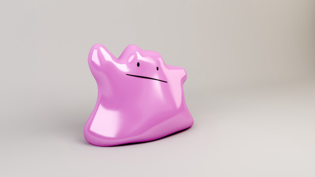 Pink object sad face side free wallpaper - medium preview image