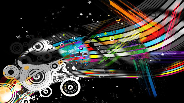 Colorful abstract background lines circles #2 free wallpaper - medium preview image