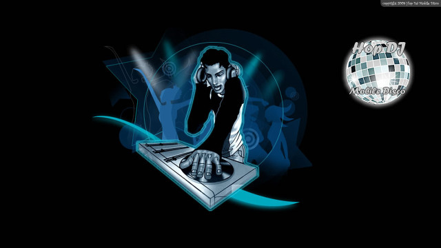 Dj man turntable disco checkered free wallpaper - medium preview image