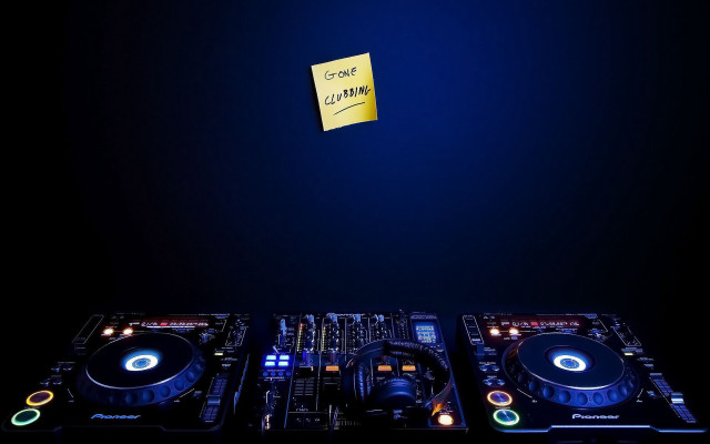 Dj set note decks lights free wallpaper - medium preview image