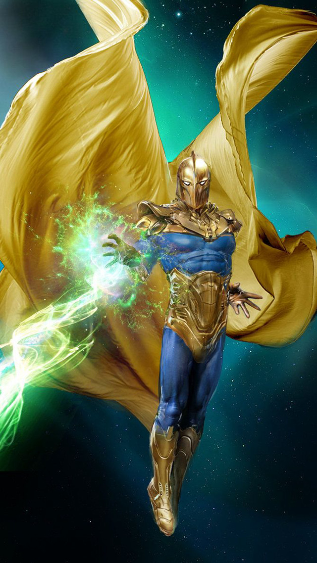 Man gold suit flying green free wallpaper - medium preview image
