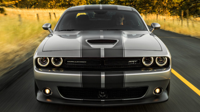 Silver dodge car driving road free wallpaper - medium preview image