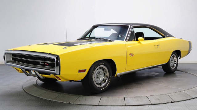 Yellow muscle car circular display free wallpaper - medium preview image