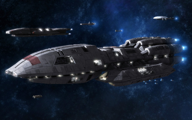Spaceship bright lights sky other free wallpaper - medium preview image