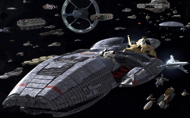 Star wars ship space surrounded free wallpaper - medium preview image