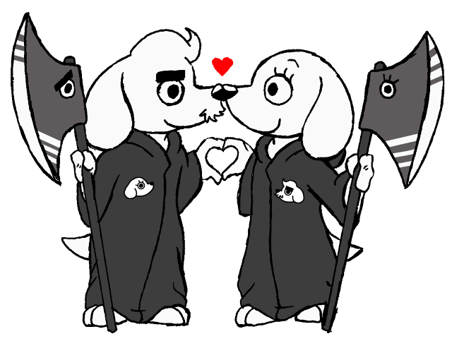 Two dogs robes flags heart free wallpaper - medium preview image