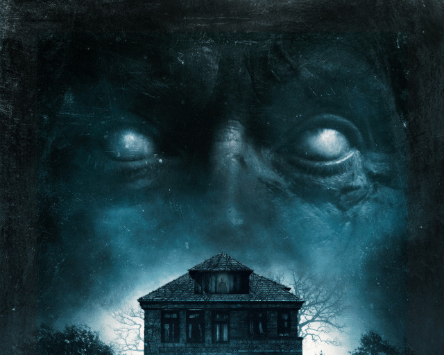 Creepy house glowing eyes dark free wallpaper - medium preview image
