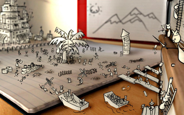 Book people castle drawing image free wallpaper - medium preview image