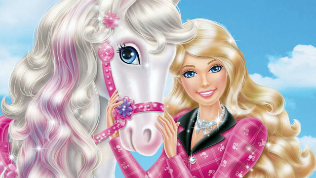Barbie horse pink dress sky free wallpaper - medium preview image