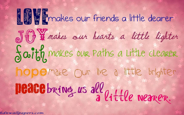 Quote pink background stars snowflakes free wallpaper - medium preview image