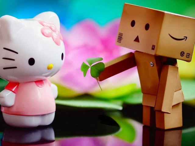 Hello kitty lego man flowers free wallpaper - medium preview image