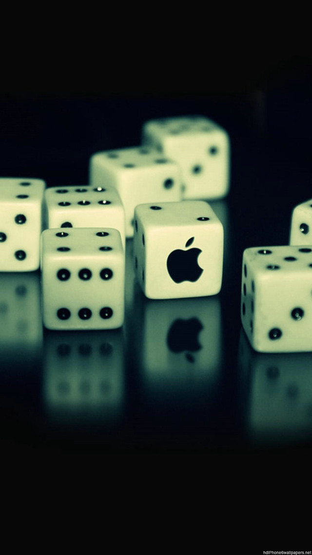 Dice apple logo table macro free wallpaper - medium preview image