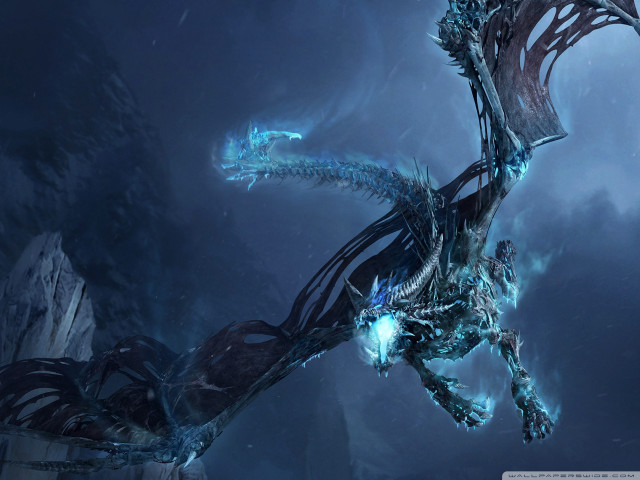 Dragon blue lights flying dark #4 free wallpaper - medium preview image