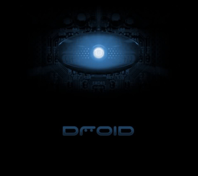 Dark blue light droid moon free wallpaper - medium preview image