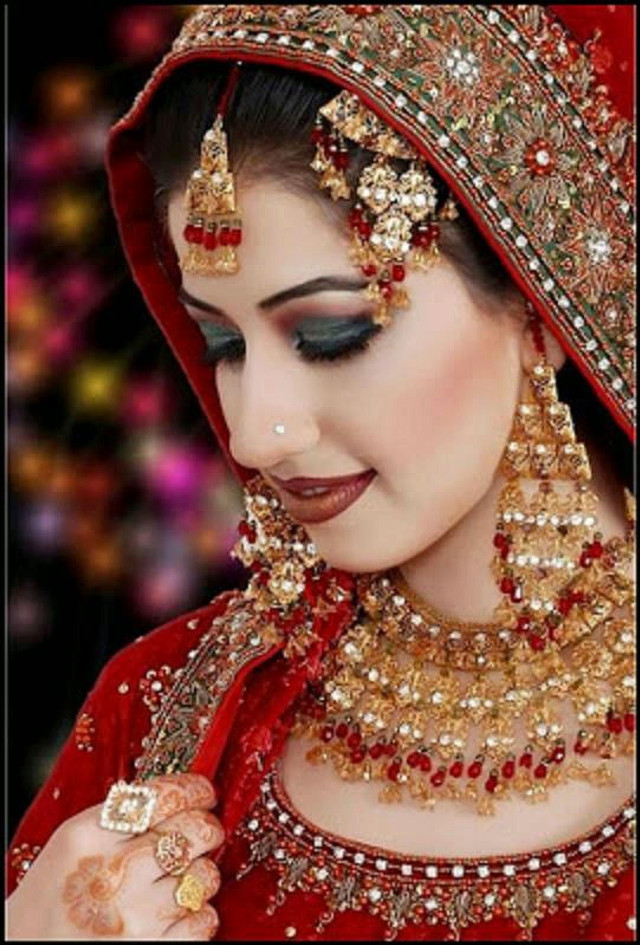 Woman red dress veil jewelry free wallpaper - medium preview image