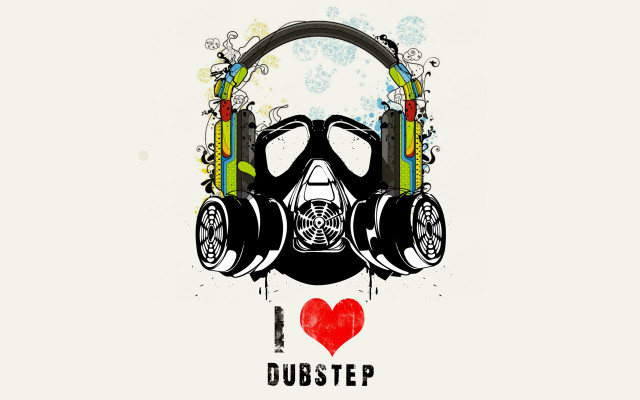 Gas mask headphones heart i free wallpaper - medium preview image