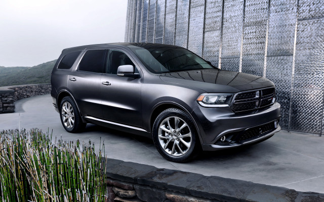 Black dodge suv front building free wallpaper - medium preview image
