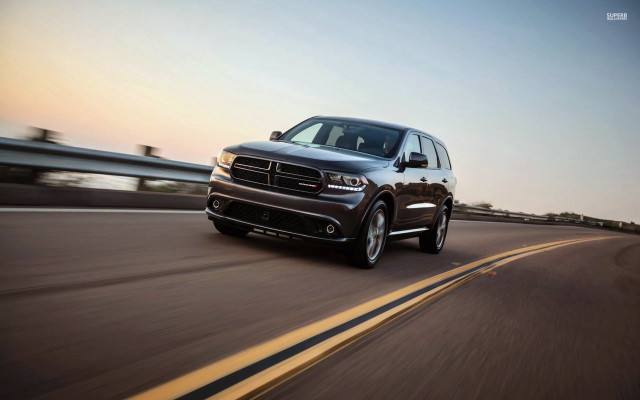 Black dodge suv highway sunset free wallpaper - medium preview image