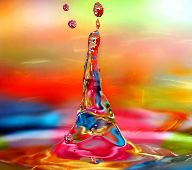 Colorful liquid droplet multicolored background free wallpaper - medium preview image