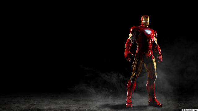 Red iron suit smoke glowing free wallpaper - medium preview image