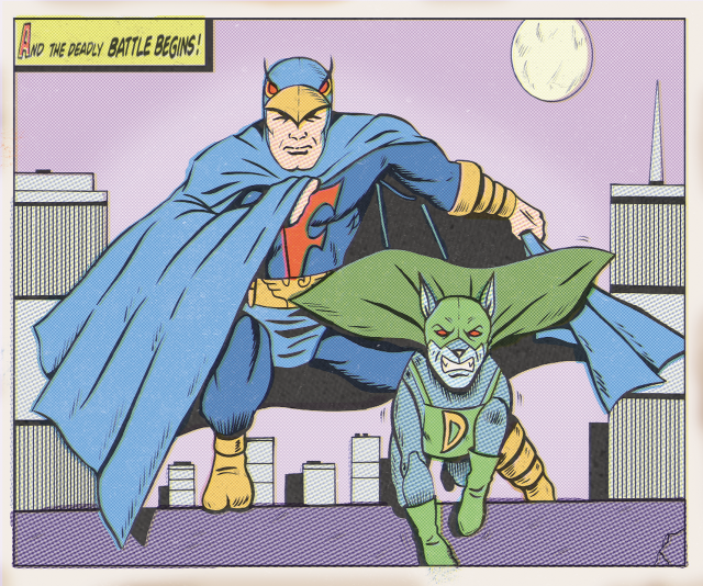 Comic page cape cat green free wallpaper - medium preview image