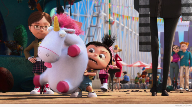 Cartoon character riding unicorn man free wallpaper - medium preview image