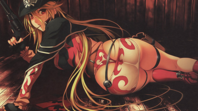 Woman costume floor gun hat free wallpaper - medium preview image