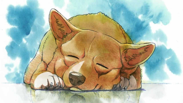 Dog sleeping table head ground free wallpaper - medium preview image
