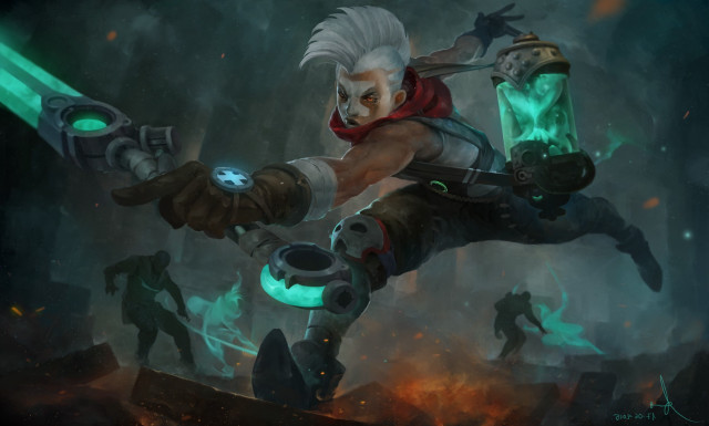 Character sword glowing light video free wallpaper - medium preview image