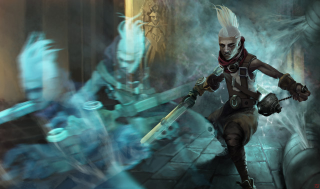 Man sword fantasy demon background free wallpaper - medium preview image
