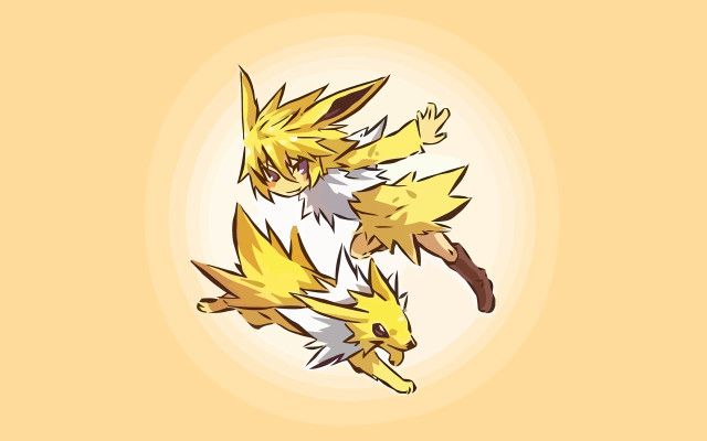 Pokemon flying circle yellow white free wallpaper - medium preview image