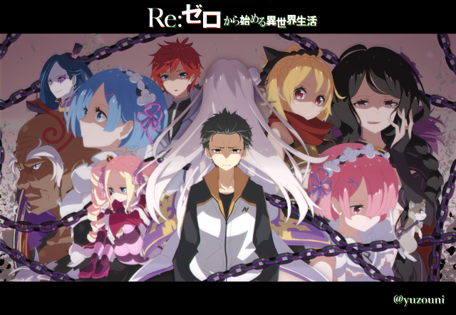 Anime characters chains captions group free wallpaper - medium preview image