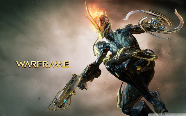 Warframe character sword flame dark free wallpaper - medium preview image