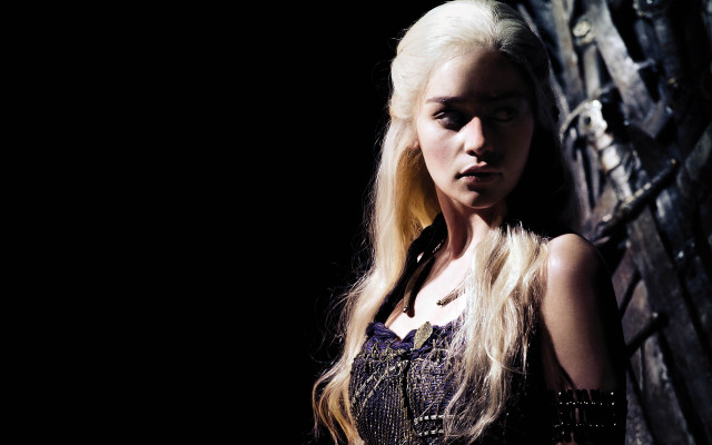 Woman blonde hair chain black free wallpaper - medium preview image